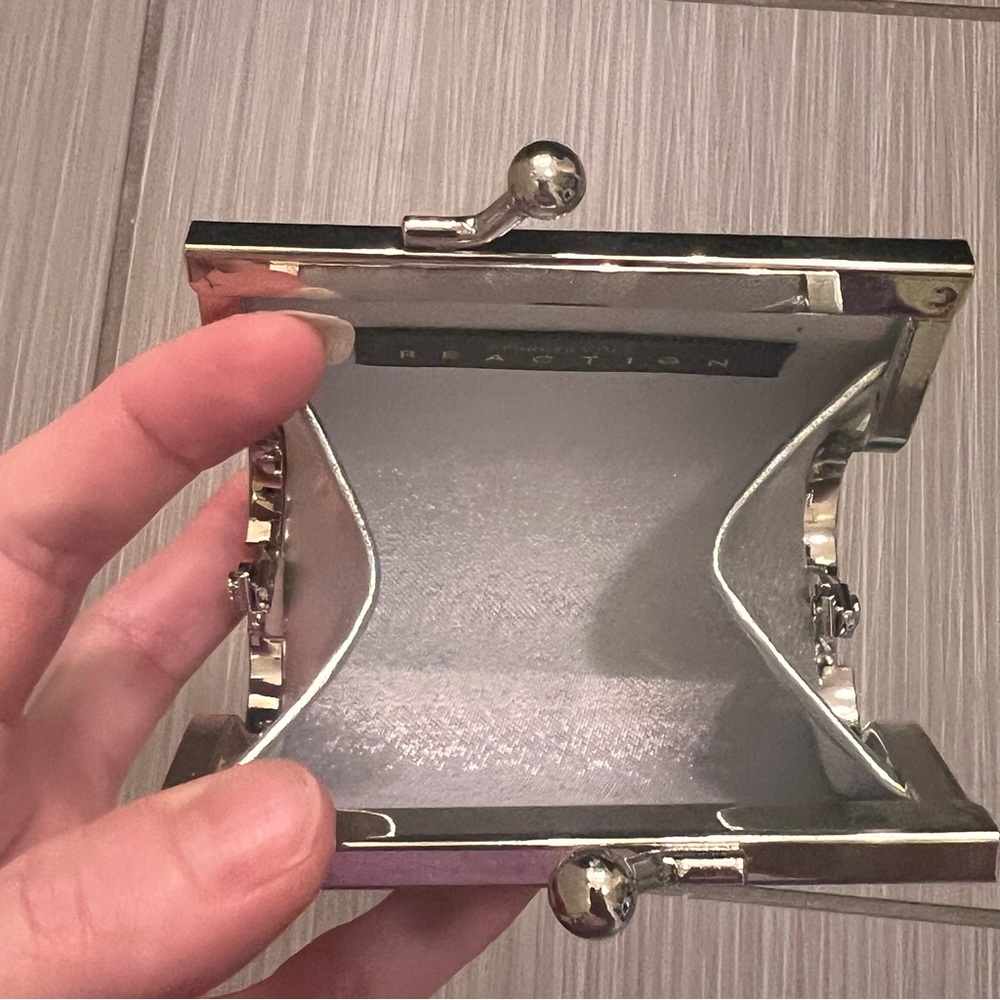 Kenneth Cole Reaction Silver beaded coin change purse - Picture 5 of 7